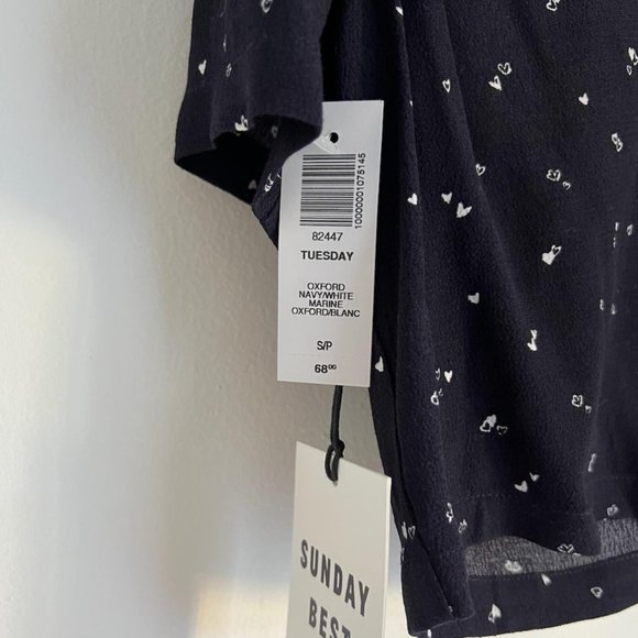 Sunday Best Tuesday Button-Up in Oxford Navy/White - Picture 3 of 3